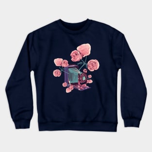 Vintage floral camera Crewneck Sweatshirt